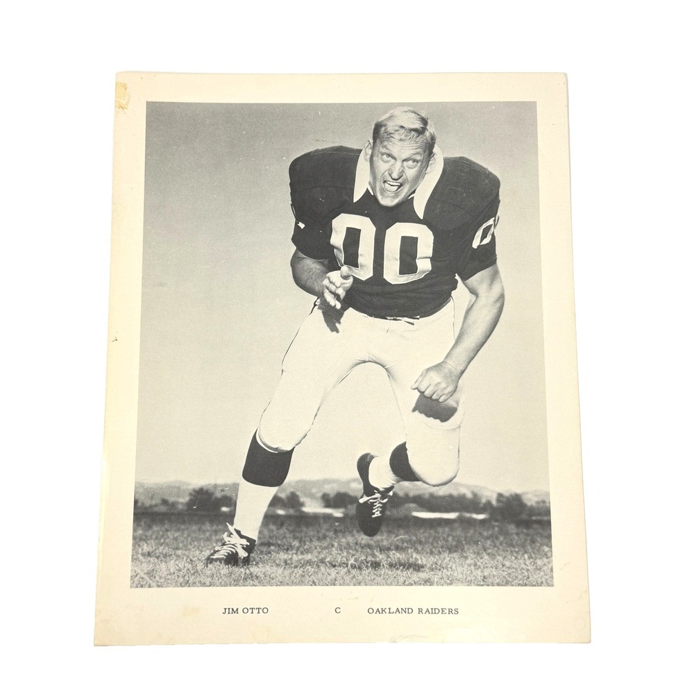 Vintage Oakland Raiders Jim Otto Photo Print 1960s Team Issue HOF 8x10‎